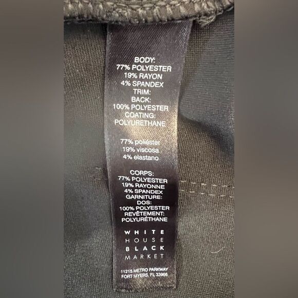 WHBM Skinny Black Ankle Pants with cute pockets and zipper at legs - Picture 11 of 13